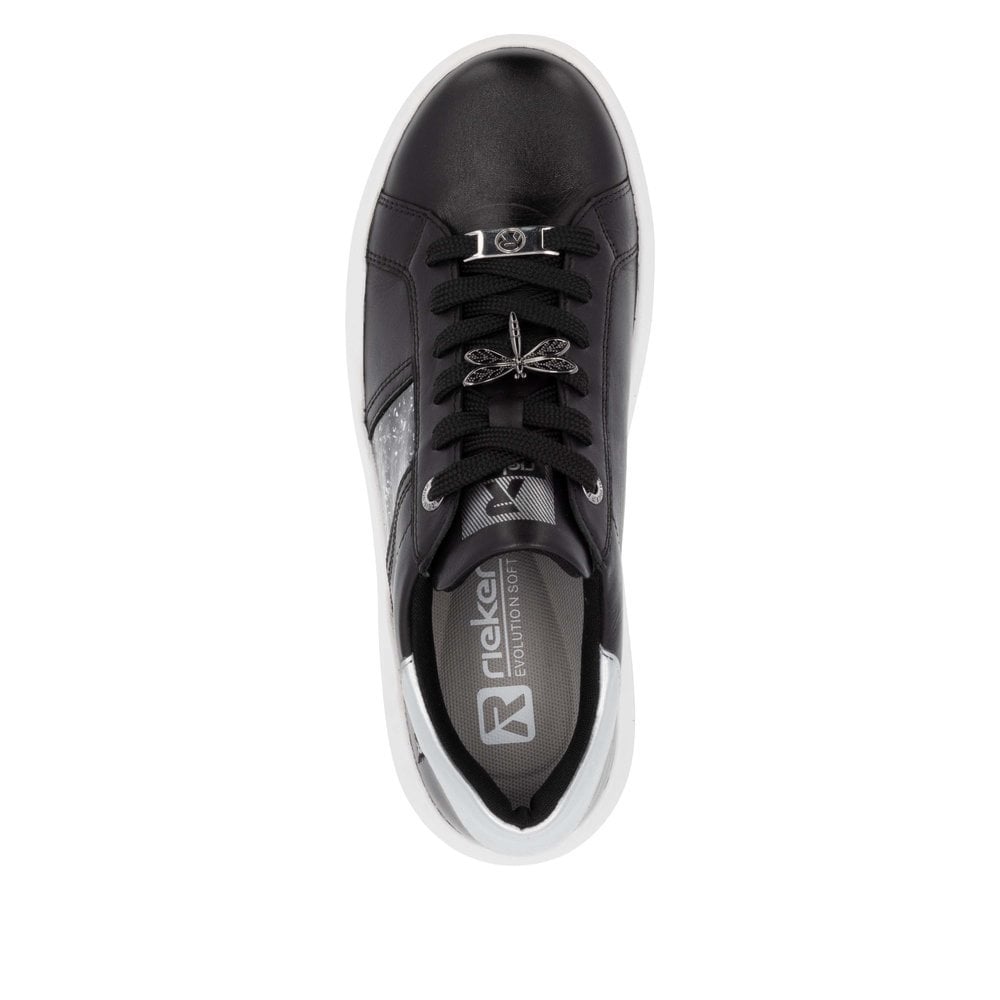 Rieker W1202-00 Ladies Evolution Black Combi Shoe