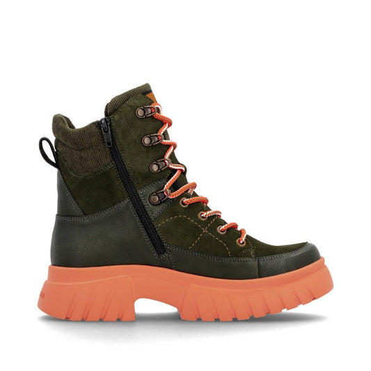 Rieker W1871-54 Revolution Green Lace Up Tex Waterproof Boot