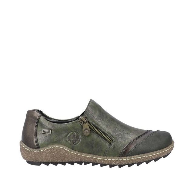 Rieker L7571-54 Ladies Green Slip On Shoe