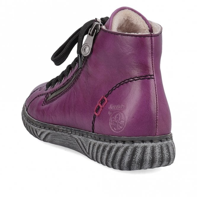 Rieker N0921-30 Ladies Red Zip Ankle Boot