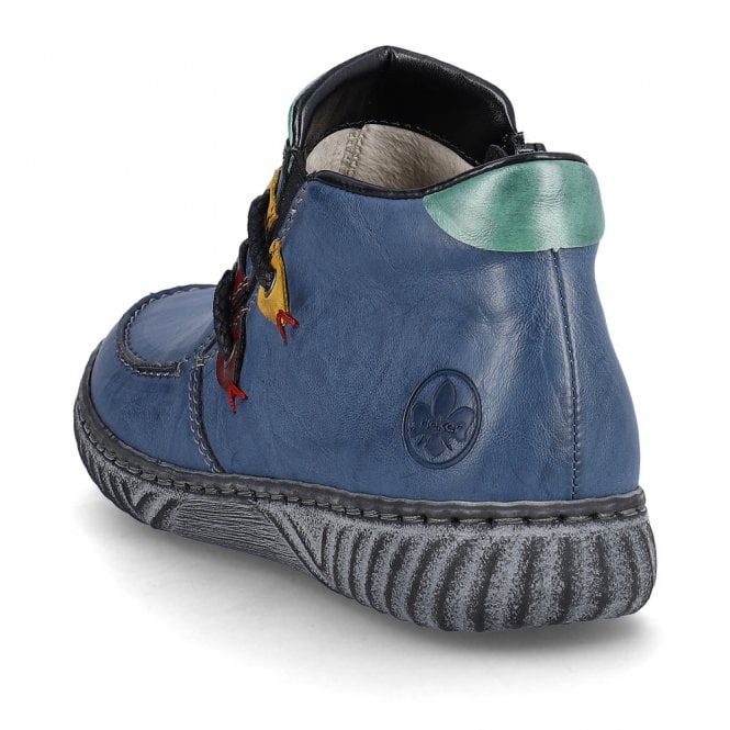 Rieker N0959 - 14 Ladies Blue Ankle Boot