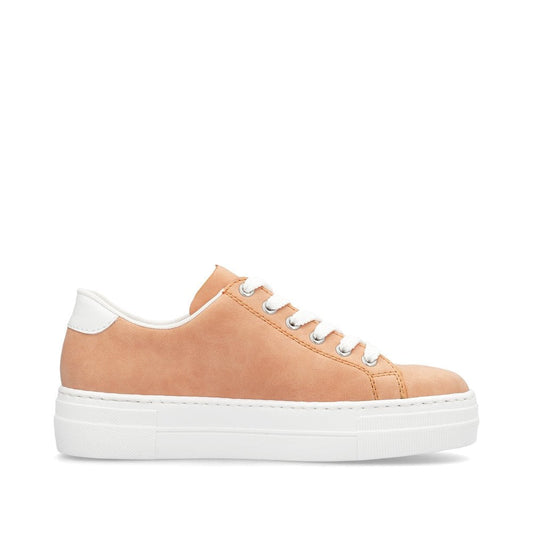 Rieker N49W1-38 Apricot/White Ladies Trainer