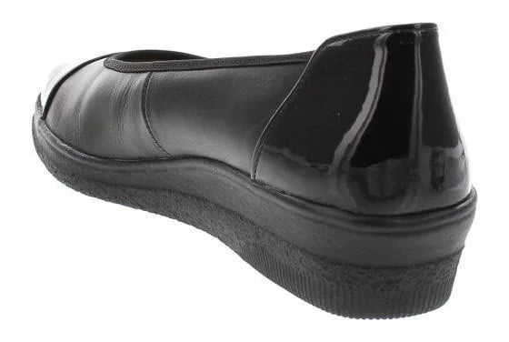 Gabor 06.402.37 Ladies Black Low Wedge Black Shoe