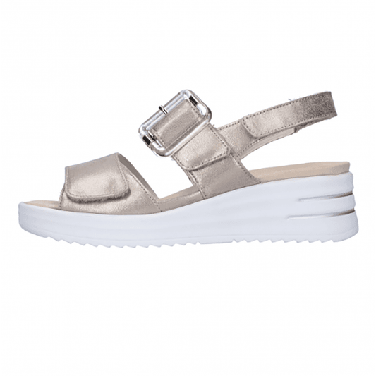 Waldlaufer 795006 131 070 Eclis Gold Ladies Velcro Sandle