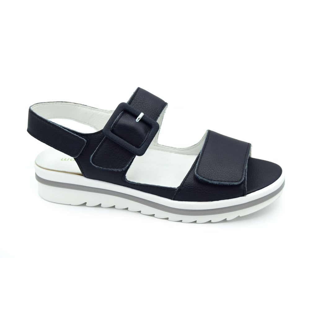 Waldlaufer 351013 171 194 Hakura Navy Ladies Velcro Sandle