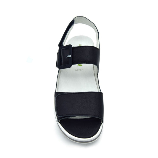 Waldlaufer 351013 171 194 Hakura Navy Ladies Velcro Sandle