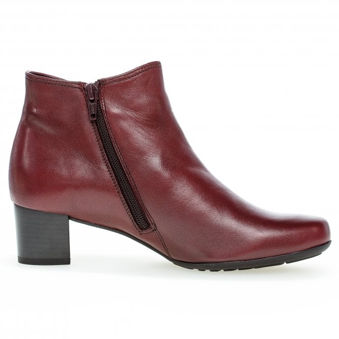 Gabor 32.827.58 Ladies Keegan Dark Red Ankle Boots