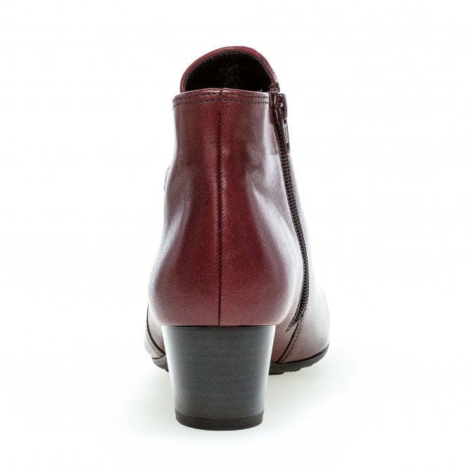 Gabor 32.827.58 Ladies Keegan Dark Red Ankle Boots
