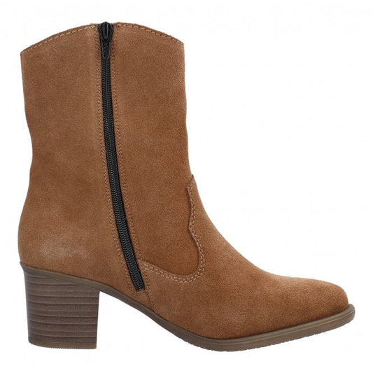 Rieker Y2057-20 Ladies Suede Brown Cowboy Boot