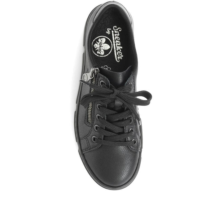 Rieker Ladies N59L1-00 Zip Trainer Nero/Black
