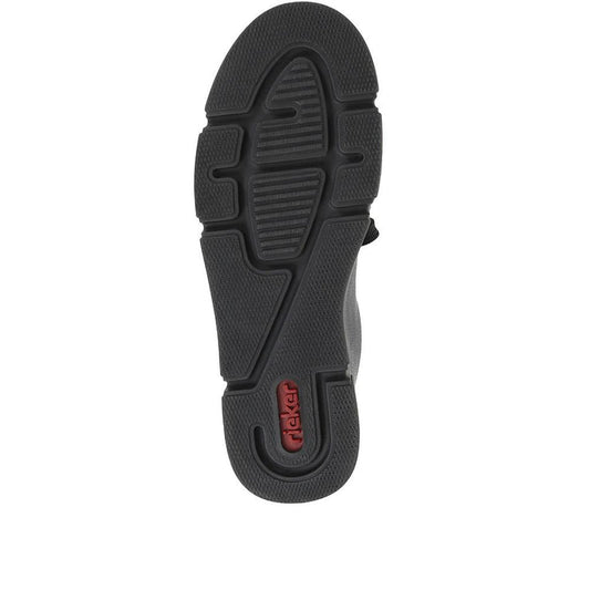 Rieker Ladies N59L1-00 Zip Trainer Nero/Black