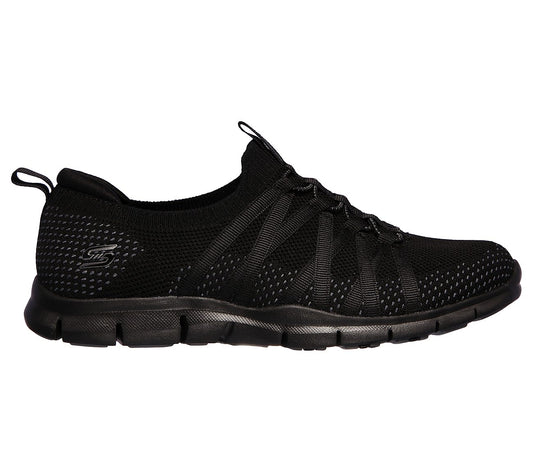 Skechers Ladies Gratis Black Trainers 104152