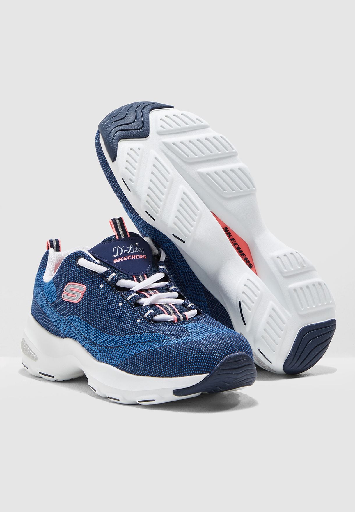 Skechers Ladies D'Lites Ultra Navy Trainers 12283