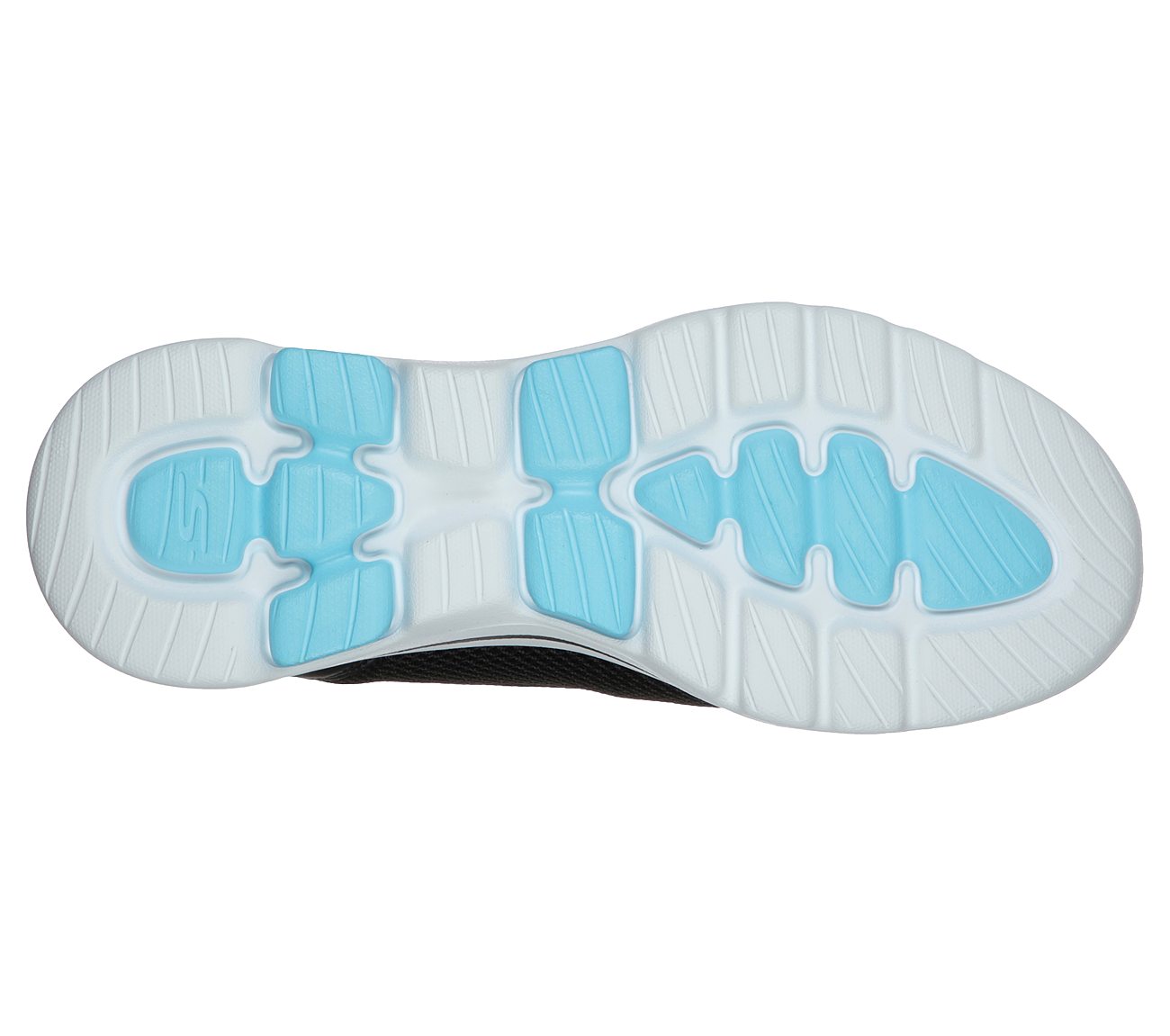 Skechers Ladies Go Walk Fantasy Black/Turquoise Trainers 124038