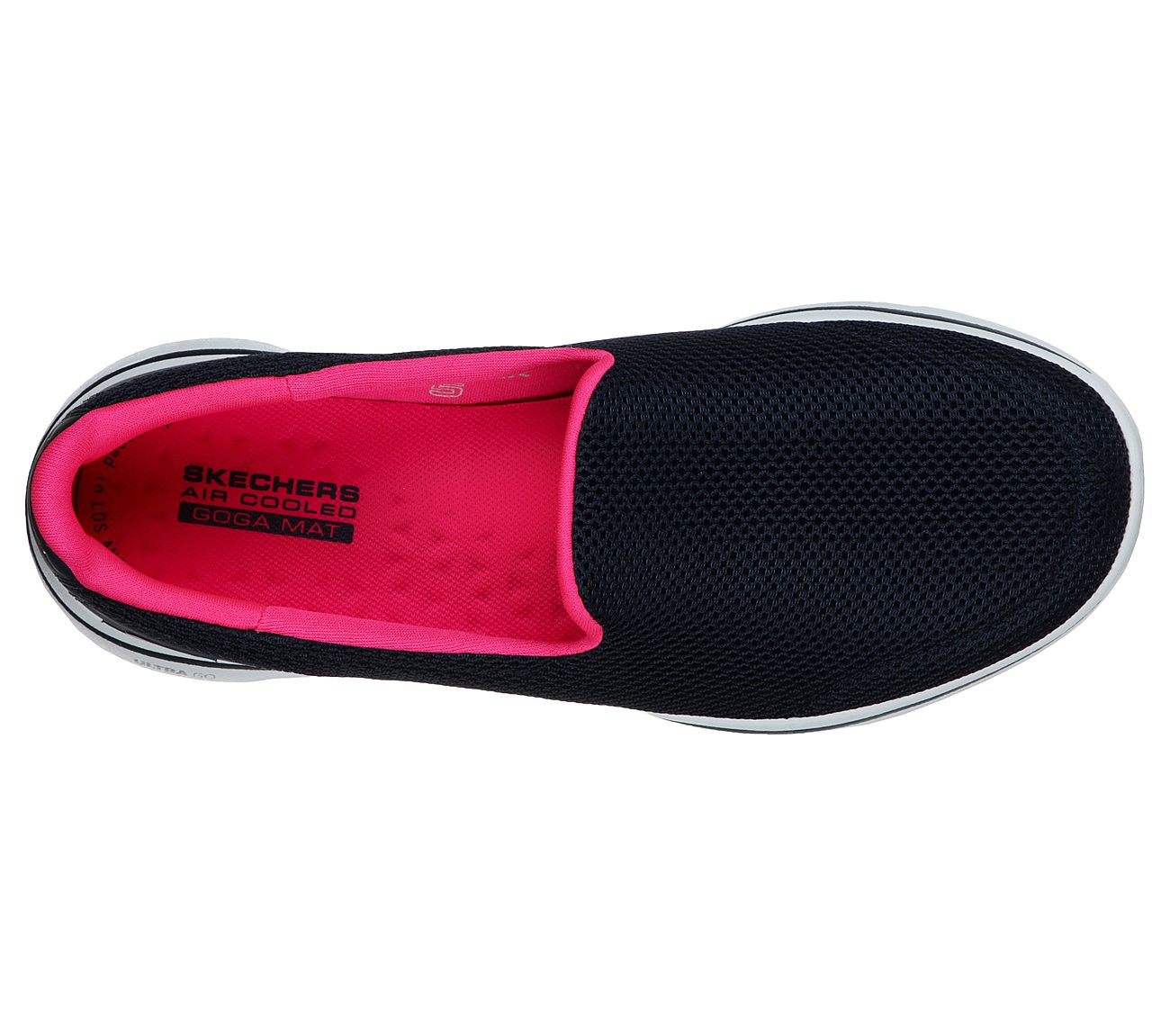 Skechers Ladies Go Walk 5 Fantasy Navy/Hot Pink Trainers 124038