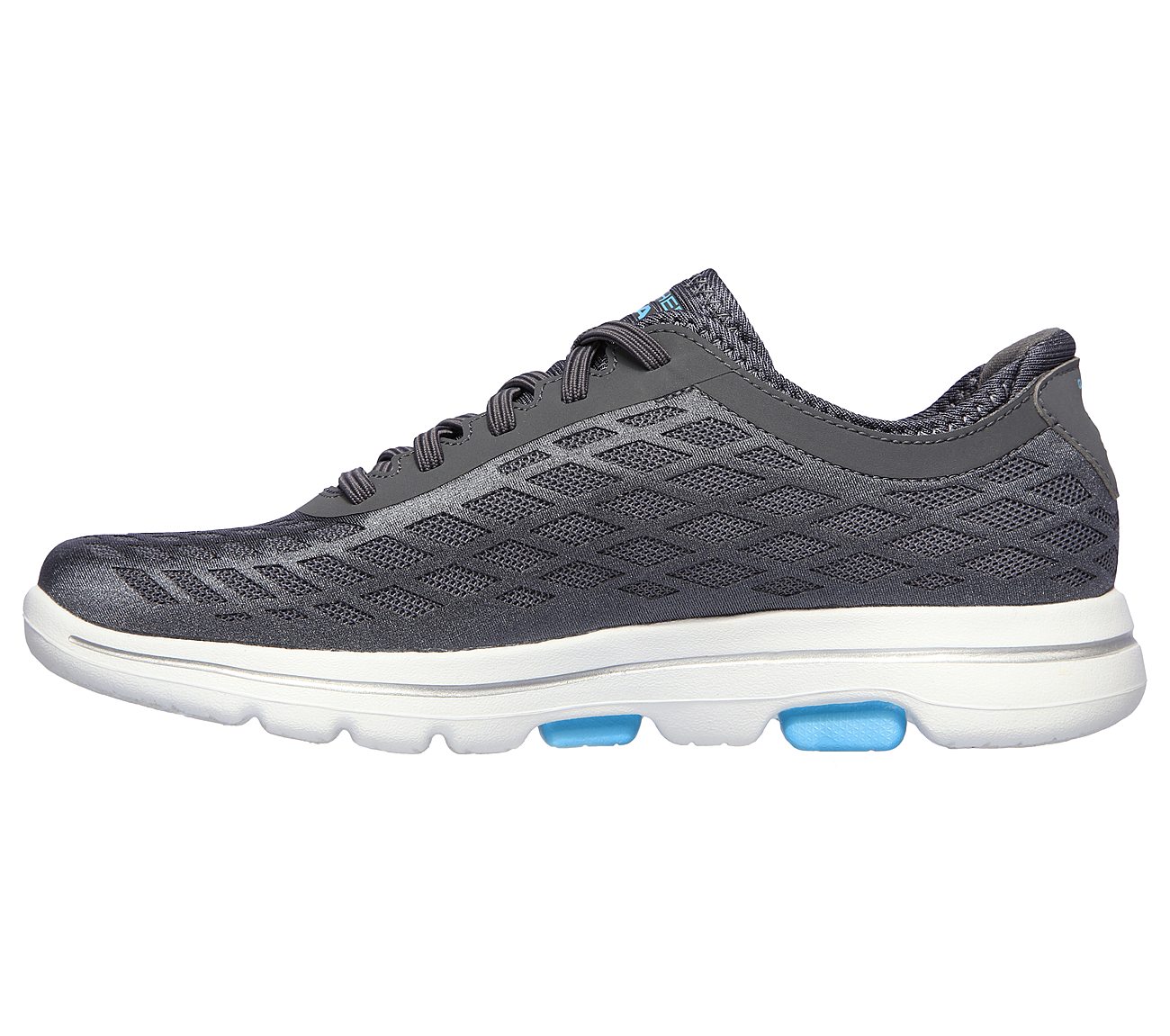 Skechers Ladies GOwalk 5 Excellent Charcoal Trainer Shoes 124229