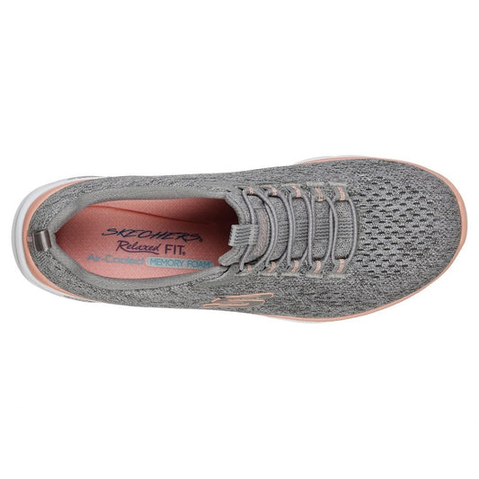 Skechers Ladies Grey/Coral Trainers 12824