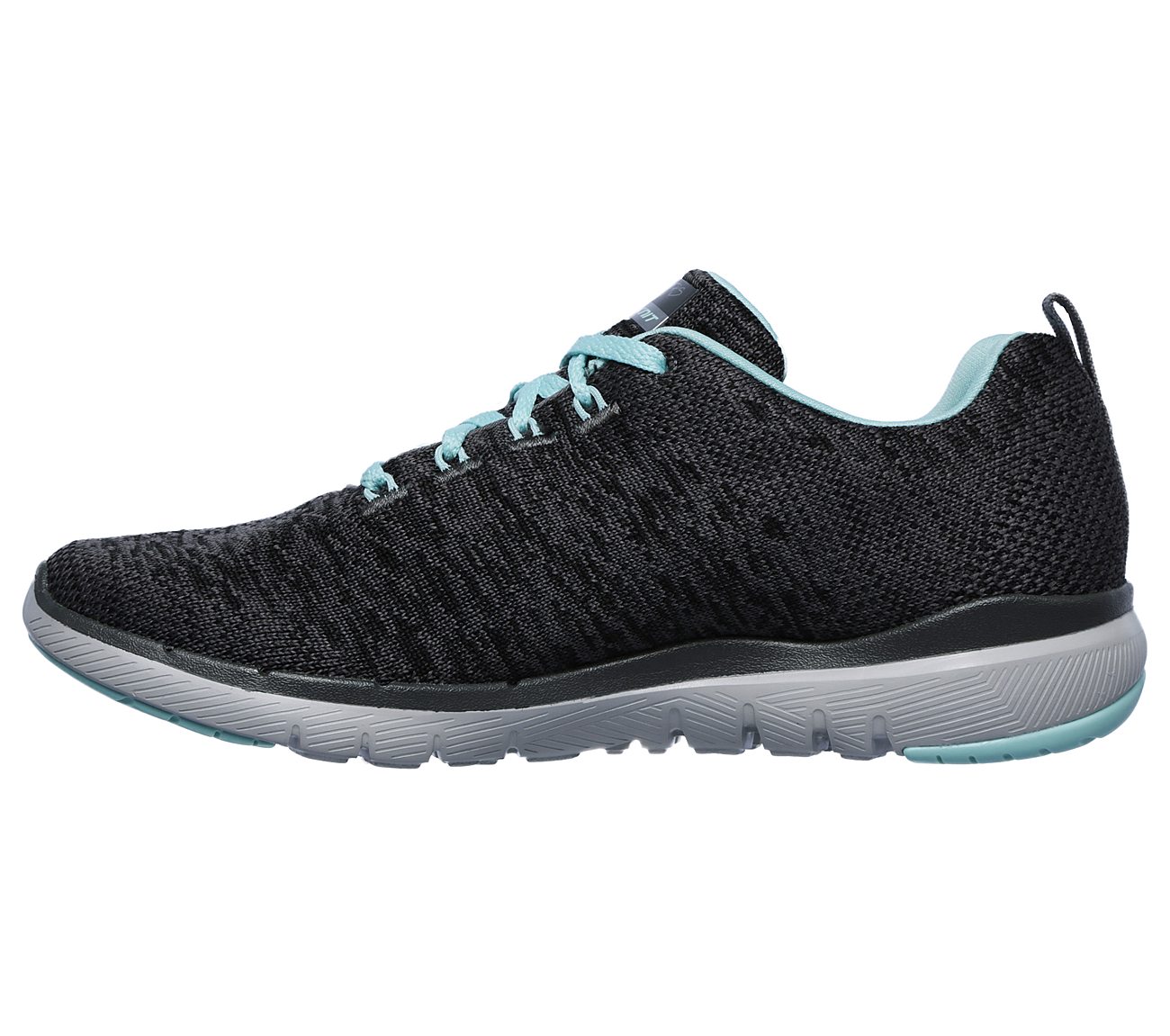 Skechers 13062 Flex Appeal 3.0 Ladies Charcoal/Light Blue