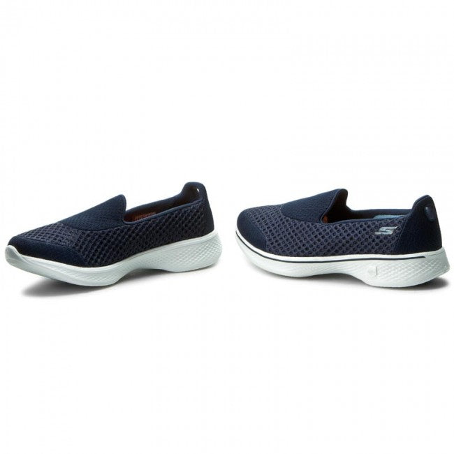 Skechers Ladies Kindle Slip-On Navy Blue/White Trainers 14145