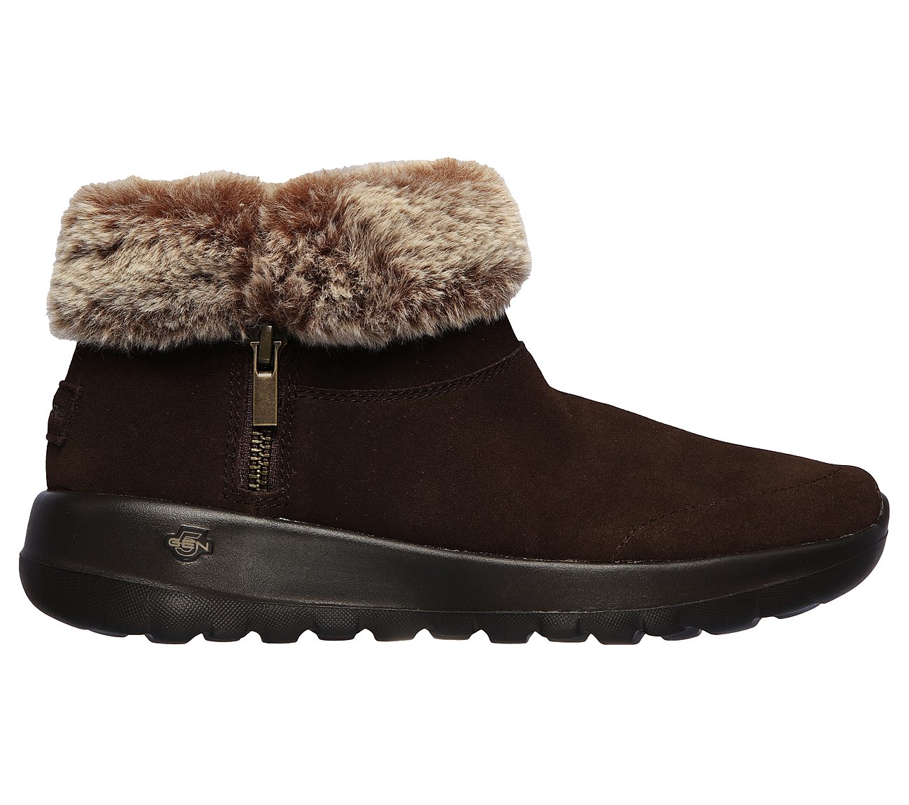 Skechers Ladies GOWalk Joy Savvy Brown Ankle Boots 144003