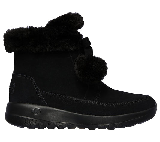Skechers Ladies GOwalk Joy Black Hibernate Boots 144004