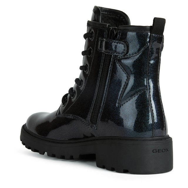 Geox J9420G J Casey Girls Violet Ankle Boot