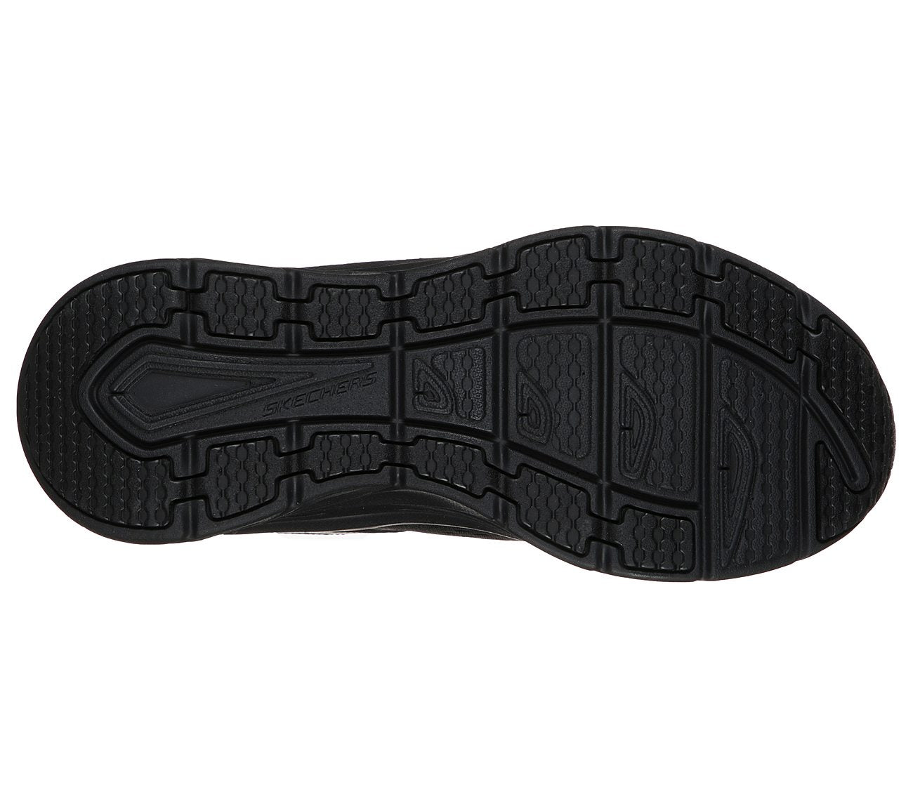 Skechers Ladies Relaxed Fit®: D'Lux Walker Infinite Motion Black Trainers 149023