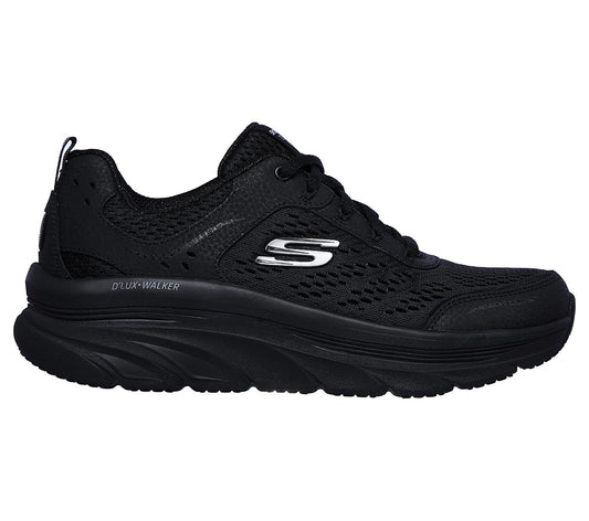 Skechers Ladies Relaxed Fit®: D'Lux Walker Infinite Motion Black Trainers 149023