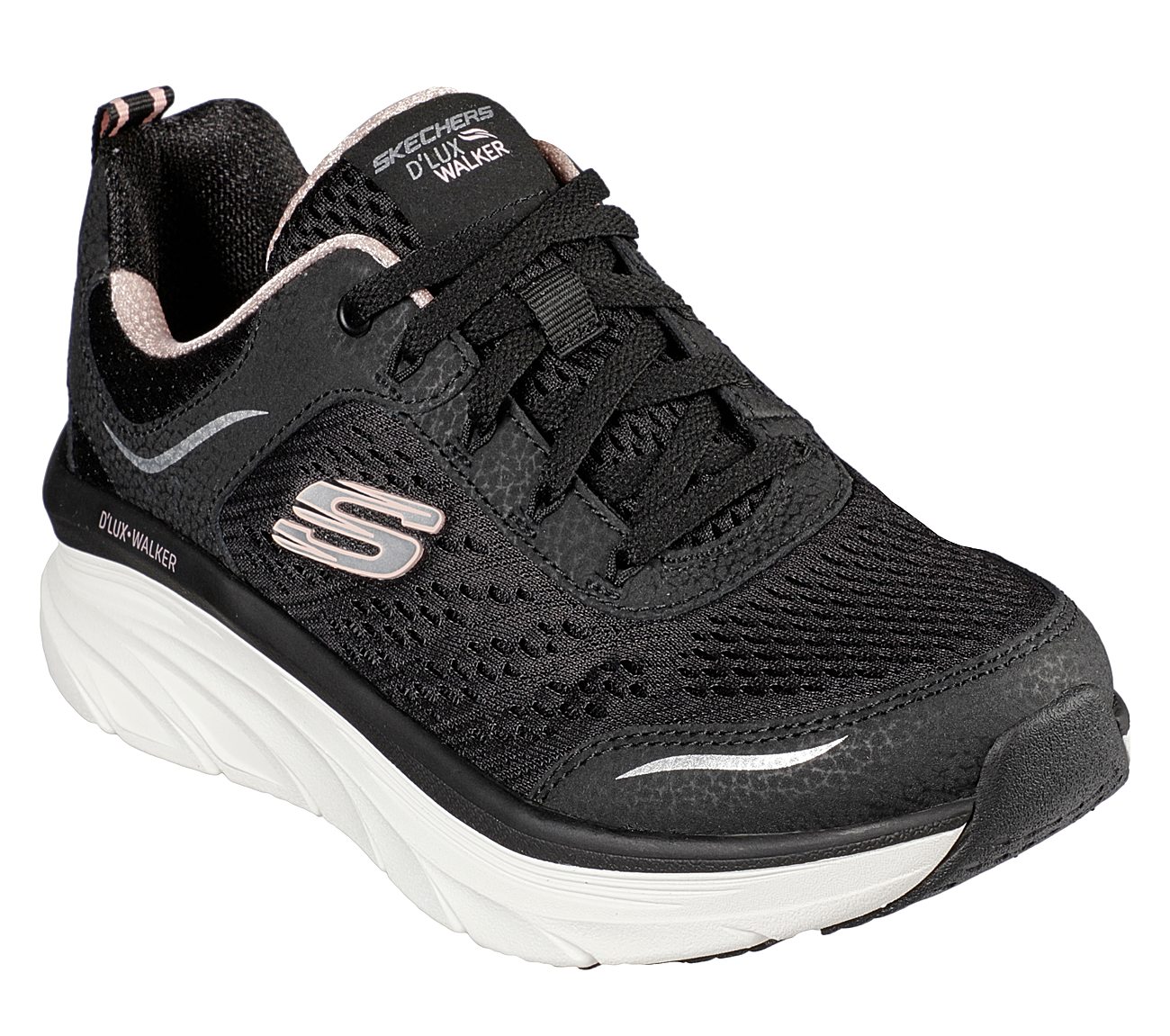 Skechers Ladies Relaxed Fit® D'Lux Walker Infinite Motion Ladies Black Trainers 149023