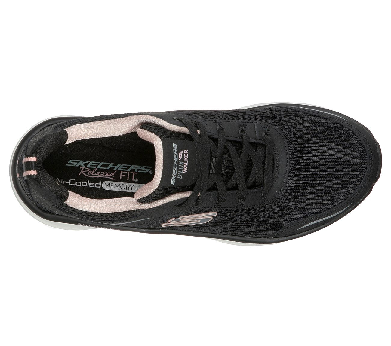 Skechers Ladies Relaxed Fit® D'Lux Walker Infinite Motion Ladies Black Trainers 149023