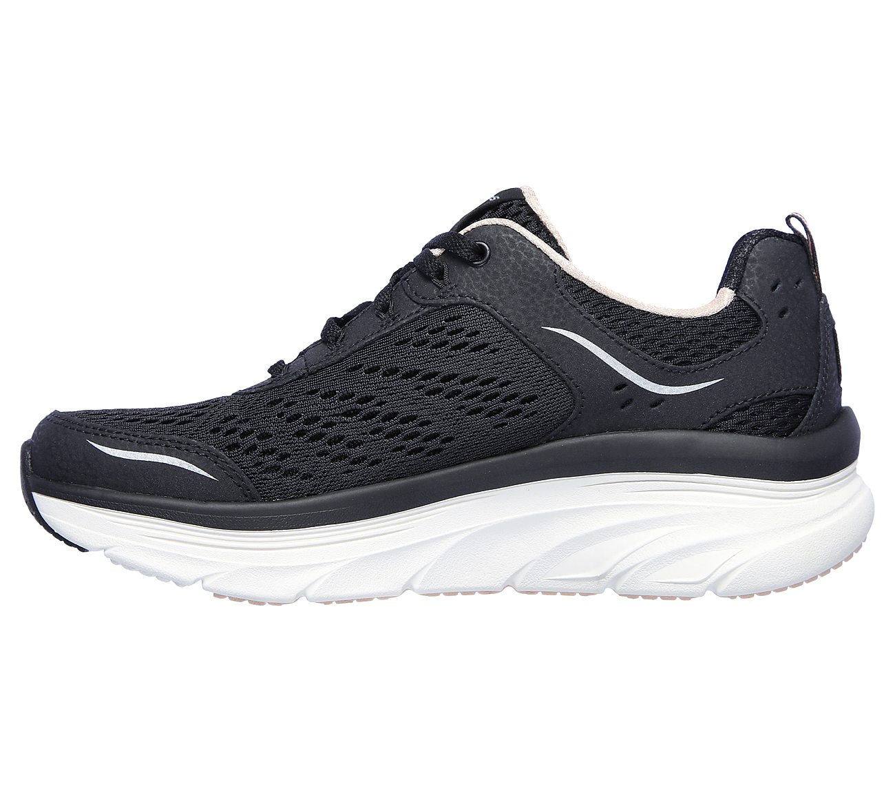 Skechers Ladies Relaxed Fit® D'Lux Walker Infinite Motion Ladies Black Trainers 149023