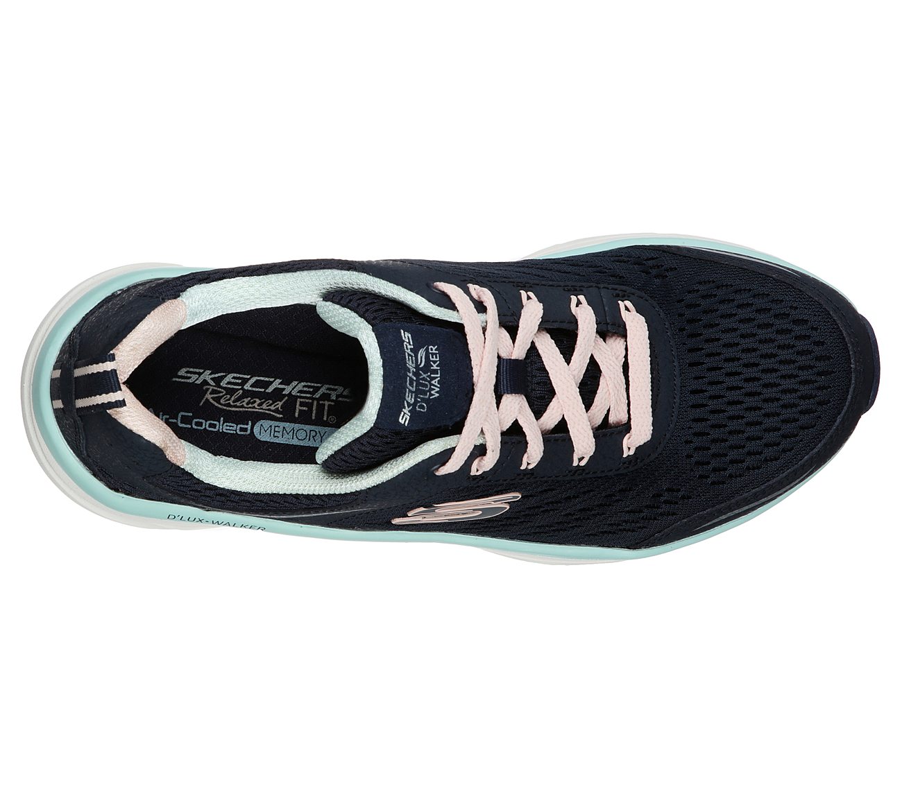 Skechers Ladies Relaxed Fit® D'Lux Walker Infinite Motion Navy Blue Trainers 149023