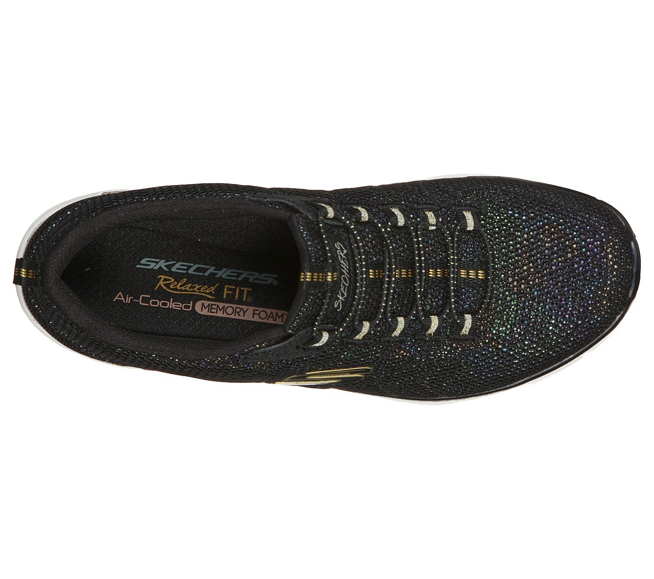 Skechers Ladies Relaxed Fit®: Empire D'Lux Charming Grace Black Trainers 149271