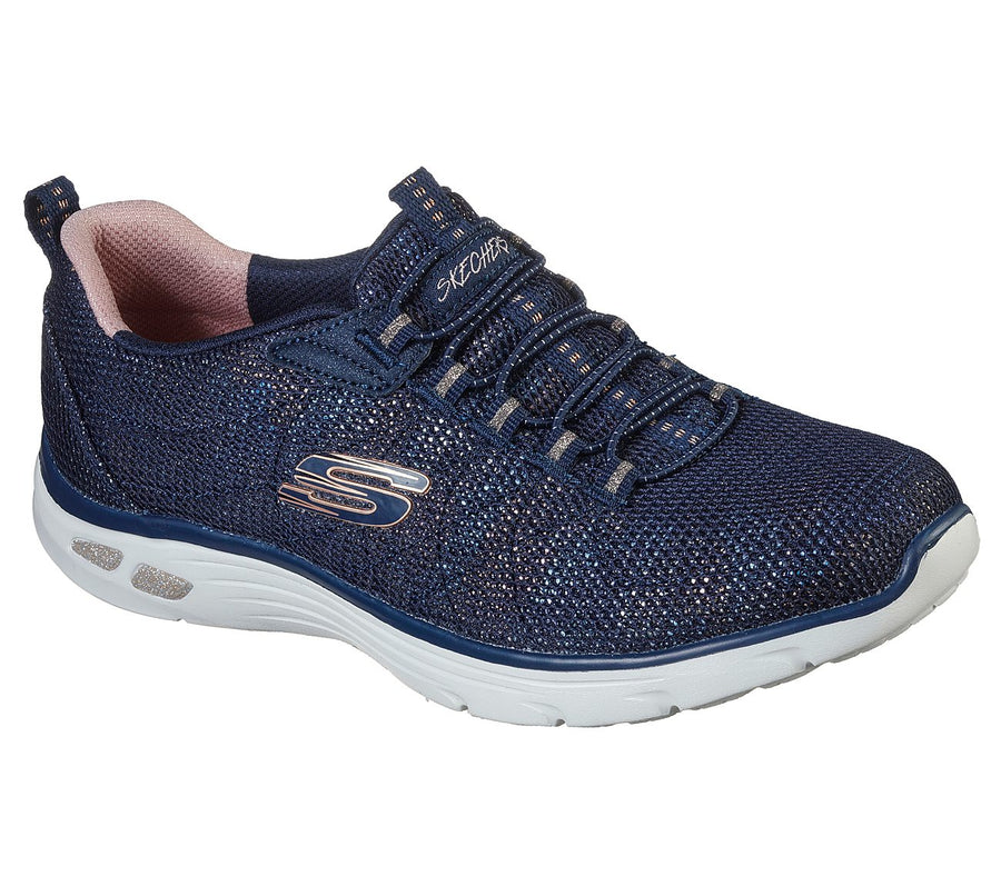 Skechers Ladies Relaxed Fit® Empire D'Lux Charming Grace Navy Blue Trainers 149271