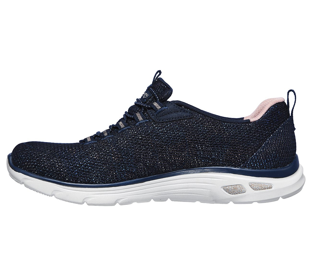 Skechers Ladies Relaxed Fit® Empire D'Lux Charming Grace Navy Blue Trainers 149271