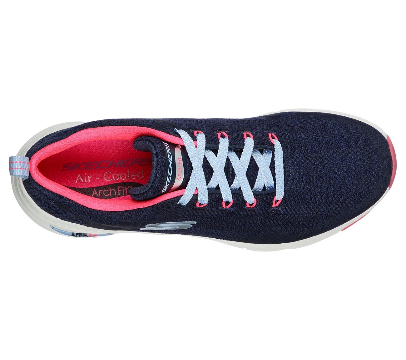 Skechers Ladies Arch Fit Comfy Wave Ladies Navy Blue Trainers 149414