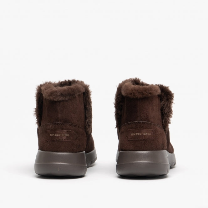 Skechers Ladies On The Go Joy Bundle Up Chocolate Brown Boots