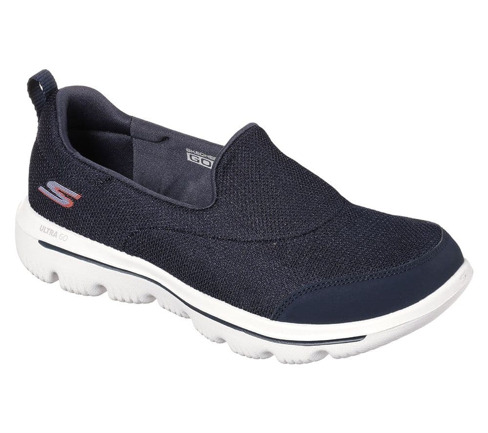 Skechers Ladies Reach Navy Blue Slip-On Trainers 15730