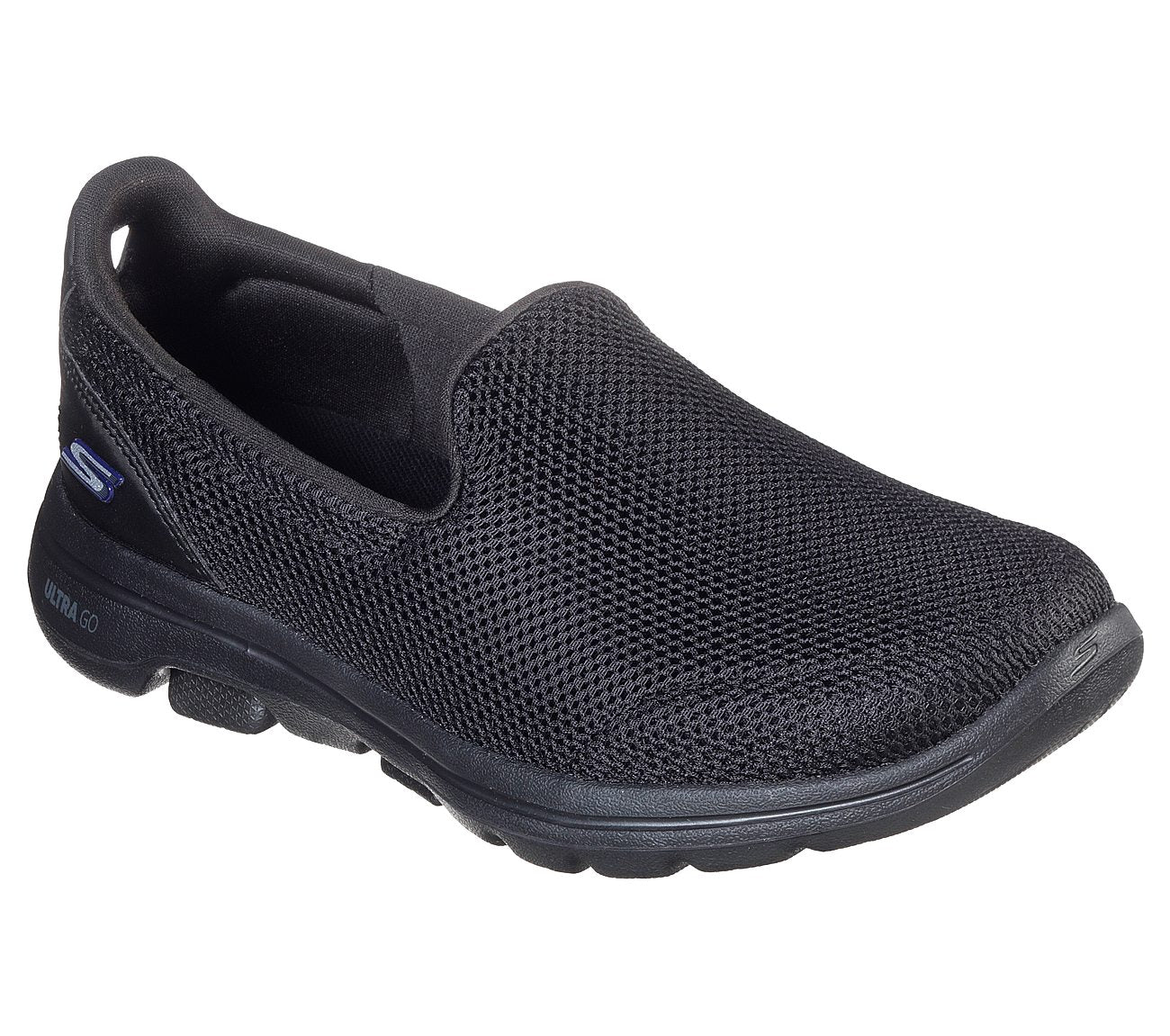 Skechers Ladies GOwalk Black Slip On Trainers 15901 – Chequers Shoes