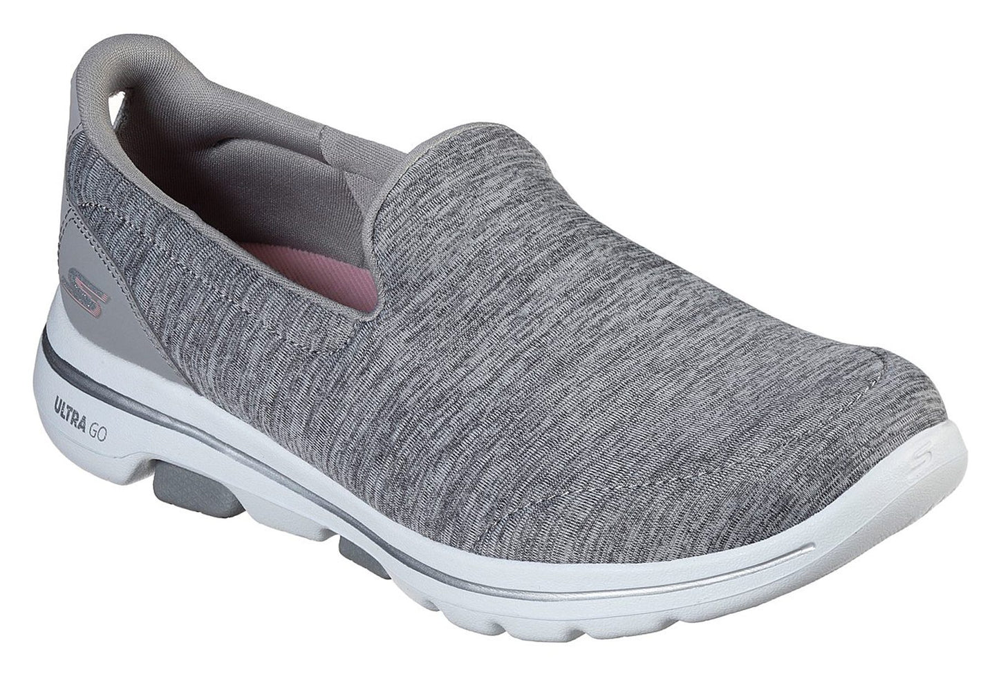 Skechers Ladies GOwalk 5 Honor Ladies Grey Slip On Trainers 15903