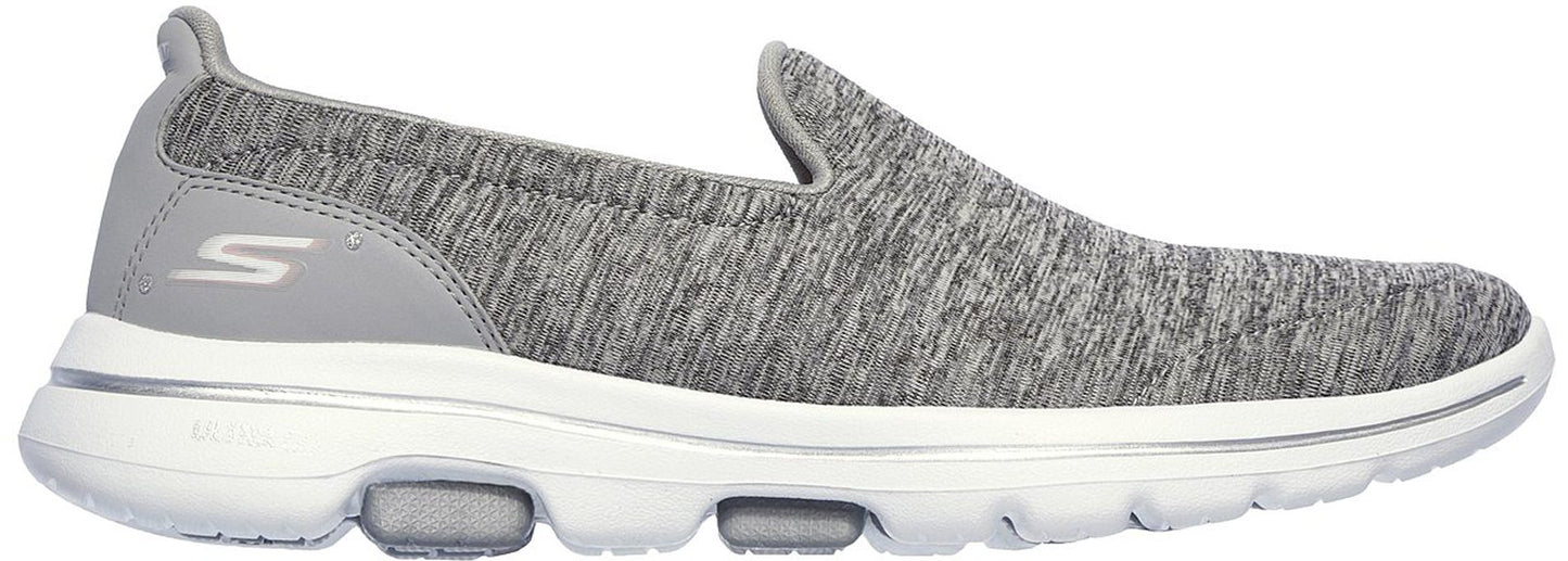 Skechers Ladies GOwalk 5 Honor Ladies Grey Slip On Trainers 15903