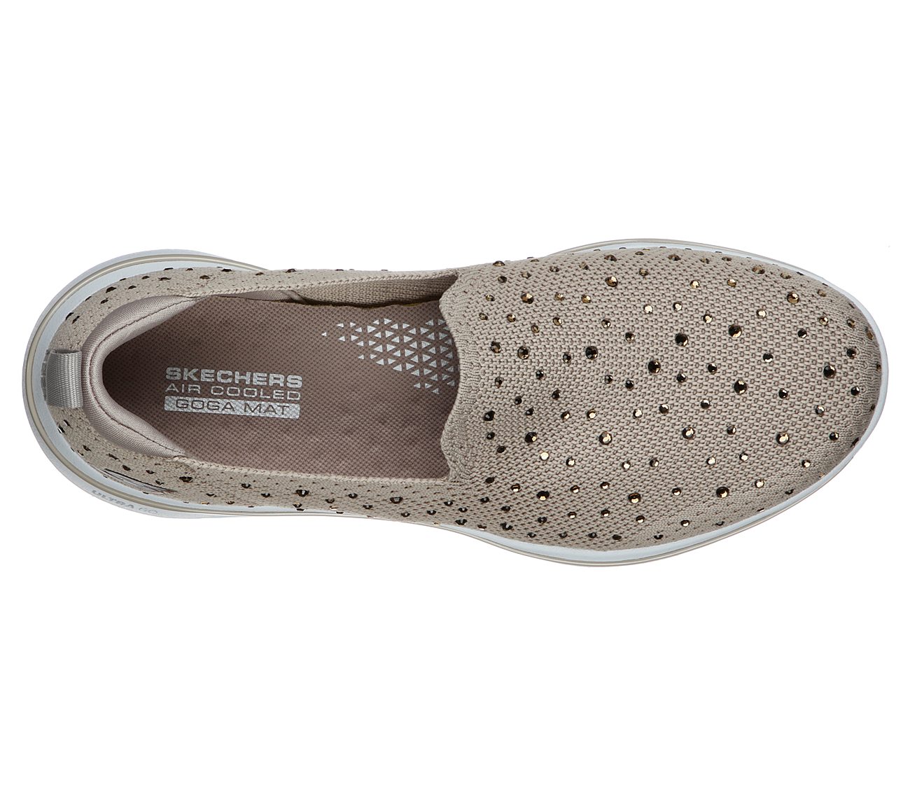 Skechers Ladies GOwalk 5 Limelight Taupe Slip On Trainers 15921
