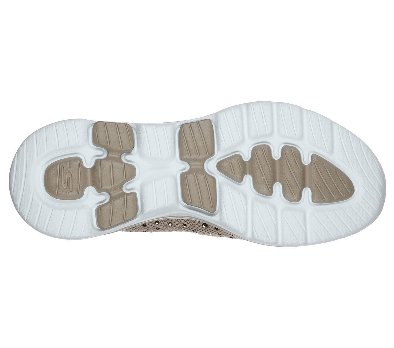 Skechers Ladies GOwalk 5 Limelight Taupe Slip On Trainers 15921