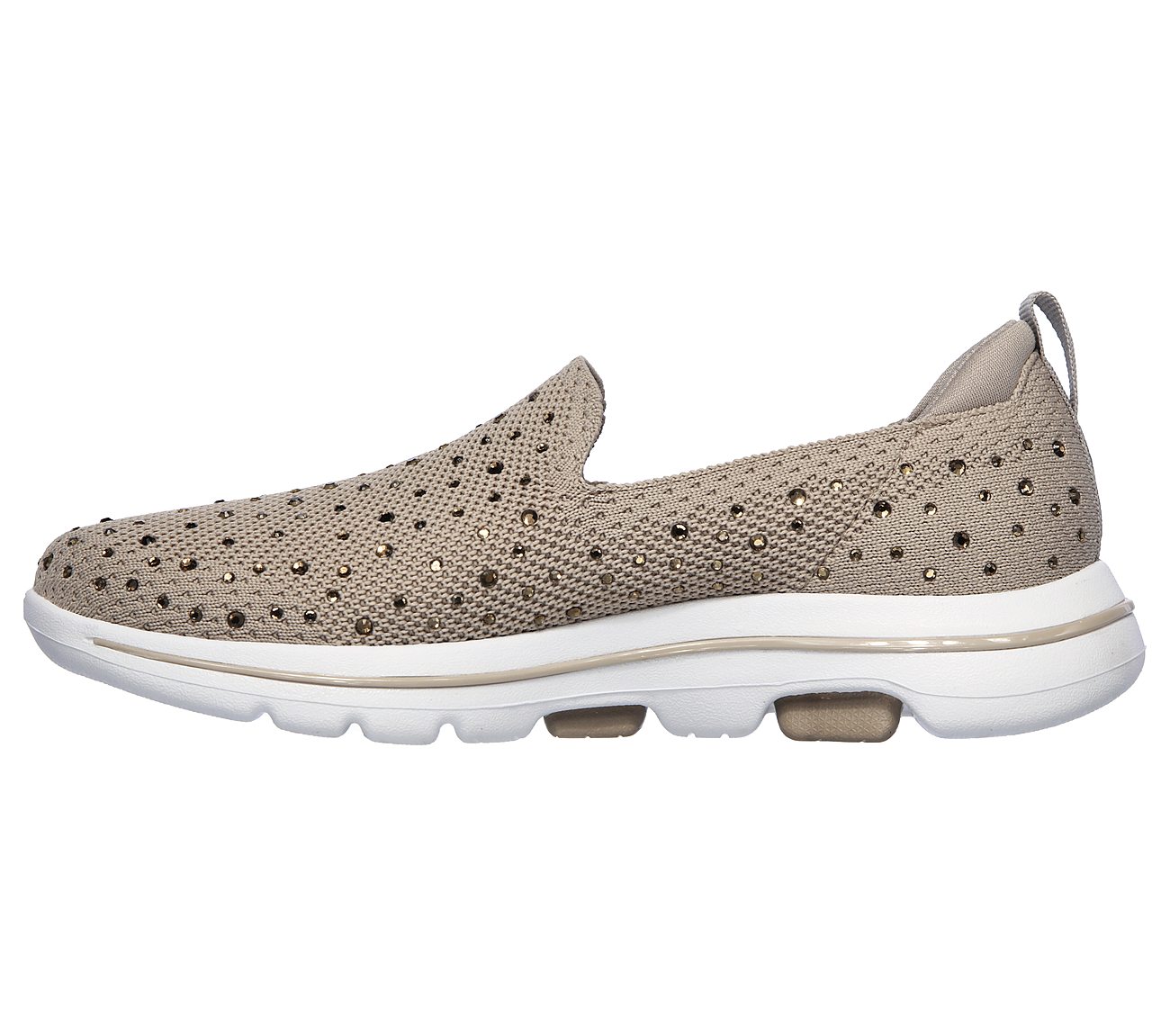 Skechers Ladies GOwalk 5 Limelight Taupe Slip On Trainers 15921