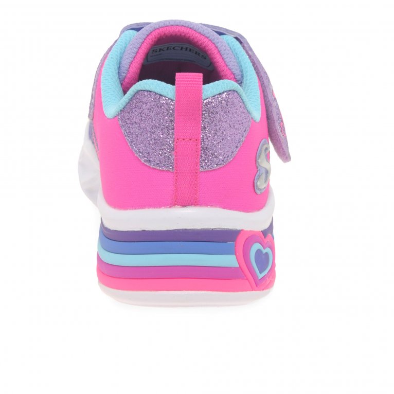 Skechers Kids 302313L Sweet Heart Lights Purple Multi Trainers