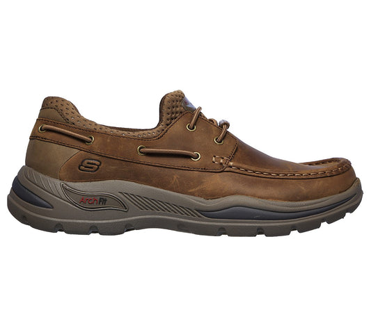 Skechers Mens Arch Fit Motley Hosco Brown Shoes 204179