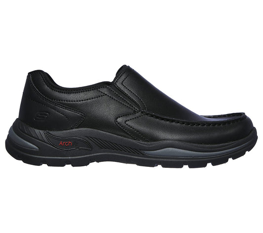 Skechers Mens Arch Fit Motley Hust Black Shoes 204184