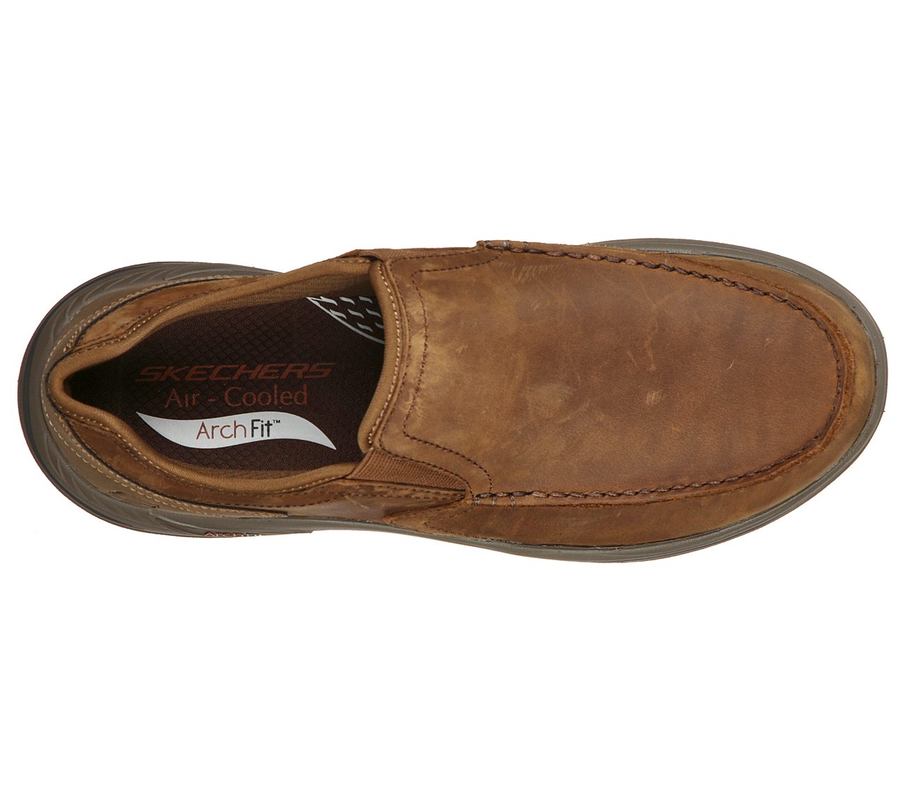 Skechers Mens Arch Fit Motley Hust Brown Shoes 204184