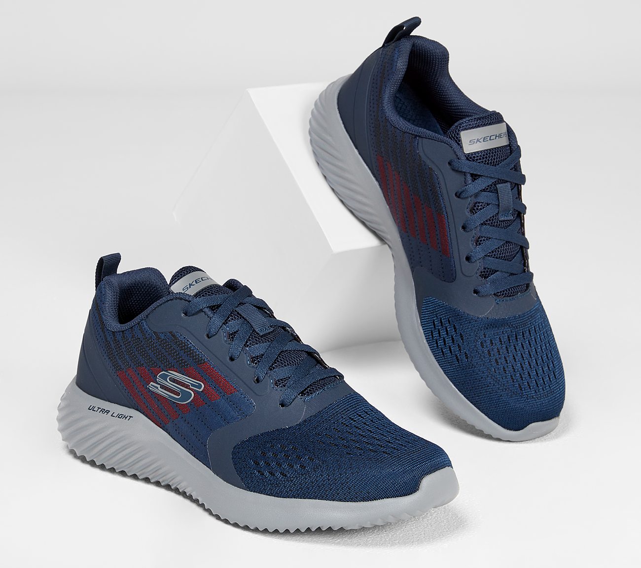 Skechers Mens Bounder Verkona Navy Trainers 232004