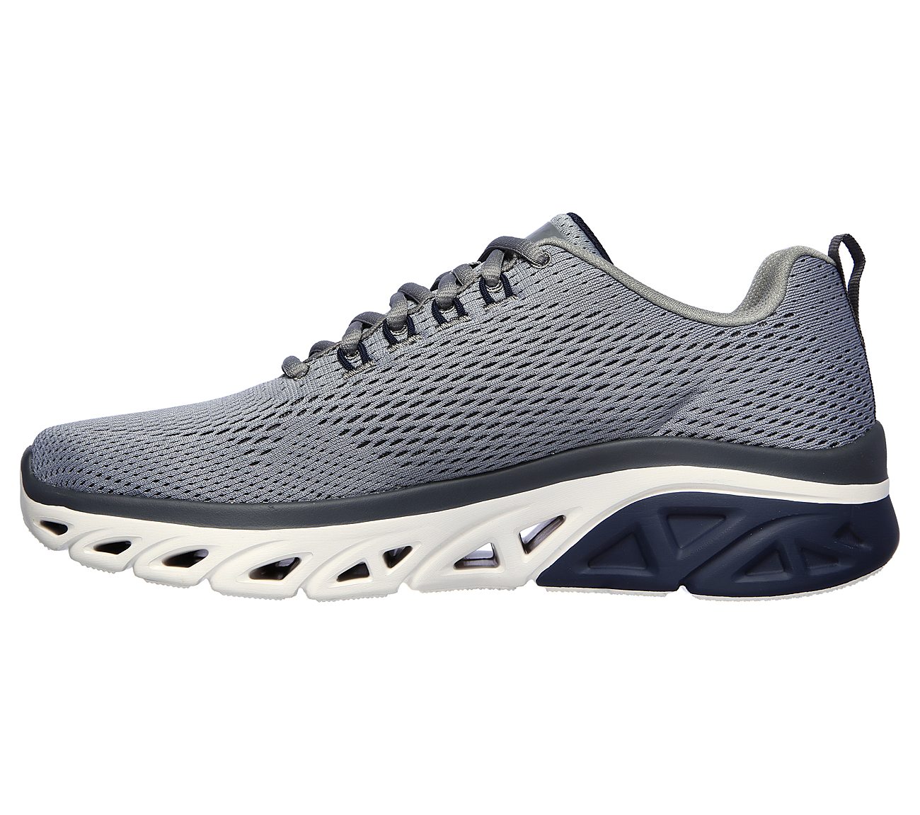 Skechers Mens Glide Step Sport Wave Heat Grey Trainers 232168